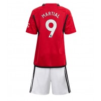Dětský Fotbalový dres Manchester United Anthony Martial #9 2023-24 Domácí Krátký Rukáv (+ trenýrky)